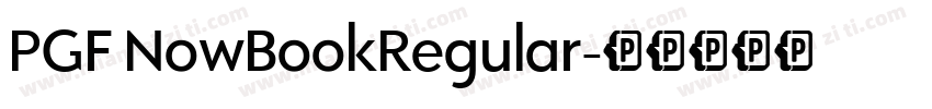 PGF NowBookRegular字体转换